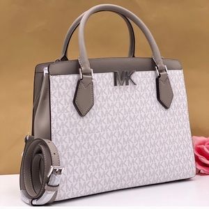 NWT Michael Kors Bright White Large Mott Handbag